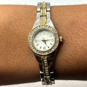 Silver & Gold Crystal Watch